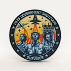 Government Shutdown Survivor 2025 Patch - PVC - Hook and Loop